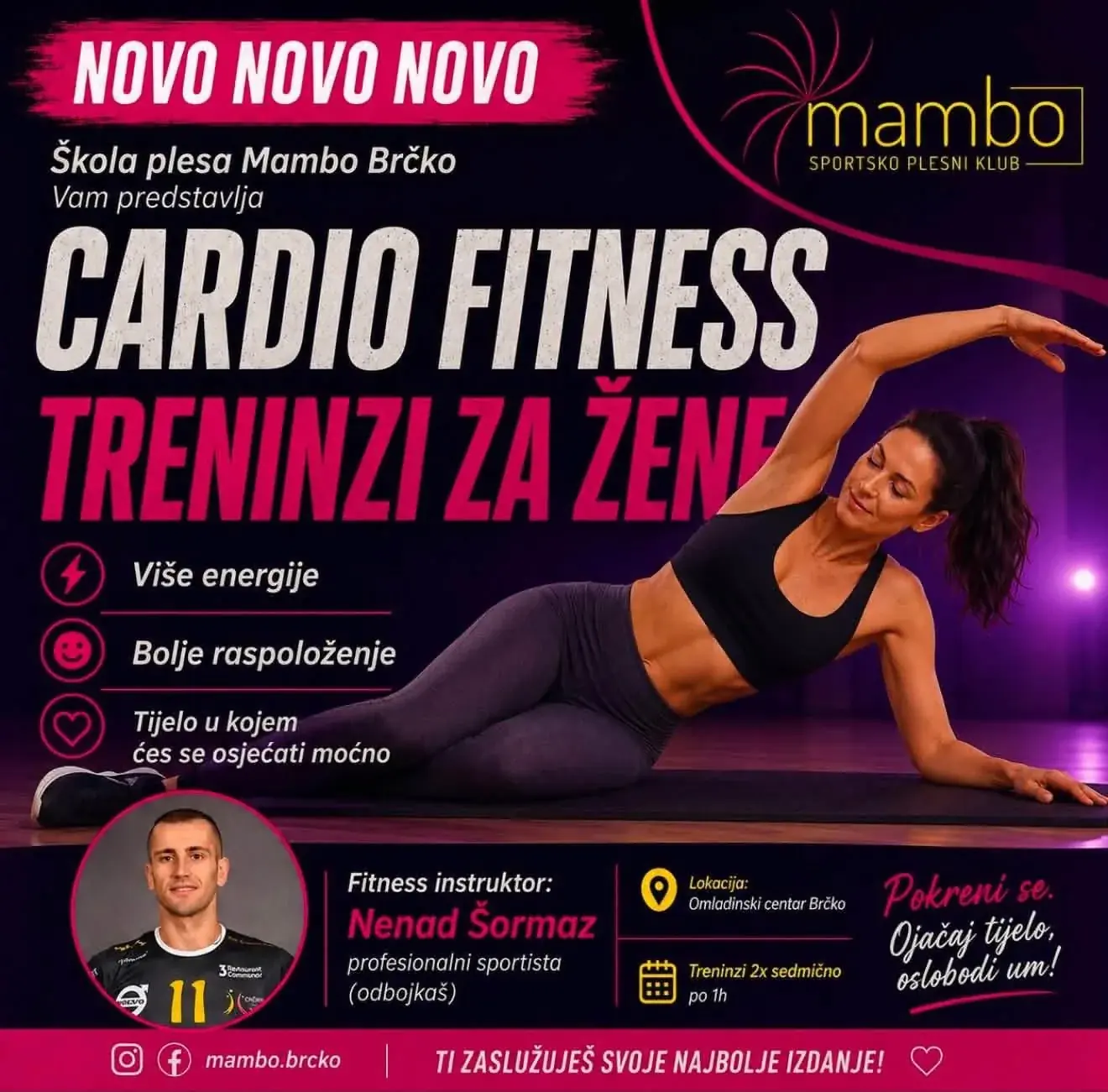Cardio fitness treninzi za žene u Sportsko plesnom klubu Mambo Brčko